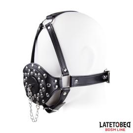 Latetobed BDSM Line Face Harness Strap Toilet Lid Gag