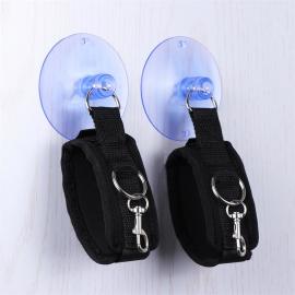 Latetobed BDSM Line Adjustable Cuffs with Suction Cups