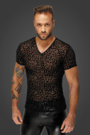 Noir Handmade H071 Leopard Flock V-Neck T-Shirt - cena, srovnání