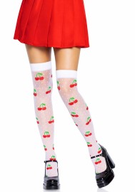 Leg Avenue Polka Dot Cherry Thigh Highs 6638