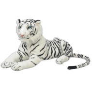 vidaXL Hračka plyšový tiger, biely, XXL - cena, srovnání
