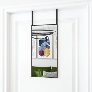 vidaXL Zrkadlo na dvere čierne 30x60 cm sklo a hliník - cena, srovnání
