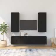 vidaXL 5-dielna súprava TV skriniek čierna spracované drevo - cena, srovnání