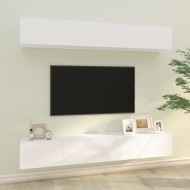 vidaXL Nástenné TV skrinky 4 ks biele 100x30x30 cm - cena, srovnání