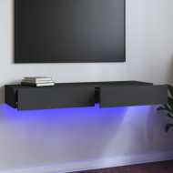 vidaXL TV skrinka s LED svetlami sivá 120x35x15,5 cm - cena, srovnání