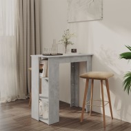 vidaXL Barový stôl s poličkou betónový sivý 102x50x103,5 cm drevotrieska - cena, srovnání
