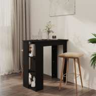 vidaXL Barový stôl s poličkou čierny 102x50x103,5 cm drevotrieska - cena, srovnání