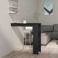 vidaXL Nástenný barový stôl čierny 102x45x103,5cm spracované drevo - cena, srovnání
