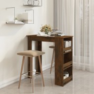 vidaXL Barový stôl s regálom tmavý dub 102x50x103,5 cm drevotrieska - cena, srovnání