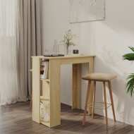 vidaXL Barový stôl s poličkou dub sonoma 102x50x103,5 cm drevotrieska - cena, srovnání