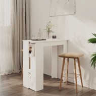 vidaXL Barový stôl s poličkou biely 102x50x103,5 cm drevotrieska - cena, srovnání