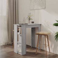 vidaXL Barový stôl s poličkou sivý dub sonoma 102x50x103,5 cm drevotrieska - cena, srovnání