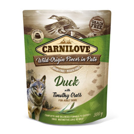 Carnilove Dog Pouch Paté Duck with Timothy Grass 300g