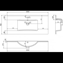 Mexen Atena 100x46cm