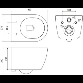 Mexen WC set Felix 6853388XX85