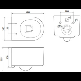 Mexen WC set Felix 6853354XX85