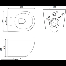 Mexen WC set Felix 6853322XX00