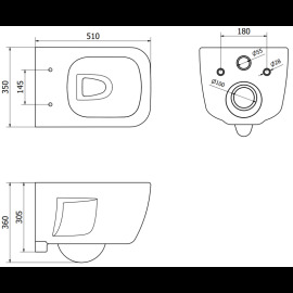 Mexen WC set Felix 6853342XX00