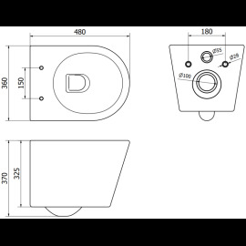 Mexen WC set Felix 6853372XX00