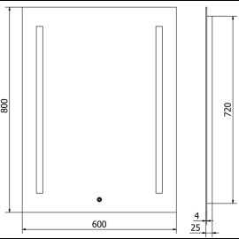 Mexen zrkadlo Remi 60x80cm