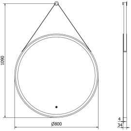 Mexen zrkadlo Reni 80cm