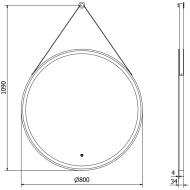 Mexen zrkadlo Reni 80cm - cena, srovnání