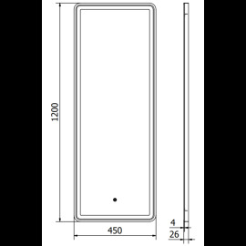 Mexen zrkadlo Coro 45x120cm