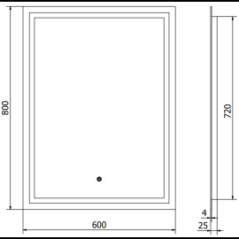 Mexen zrkadlo Miko 60x80cm