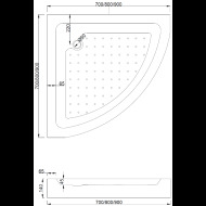 Mexen Rio sprchový kút 90x90cm 863-090-090-01-20-4710 - cena, srovnání