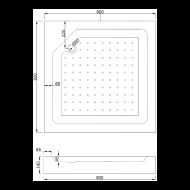 Mexen Rio sprchový kút 90x90cm 860-090-090-70-30-4510 - cena, srovnání