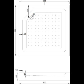 Mexen Rio sprchový kút 90x90cm 860-090-090-01-00-4510