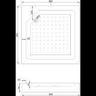 Mexen Rio sprchový kút 90x90cm 860-090-090-01-00-4510 - cena, srovnání