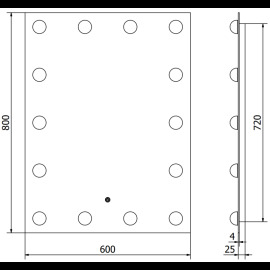 Mexen zrkadlo Dona 60x80cm