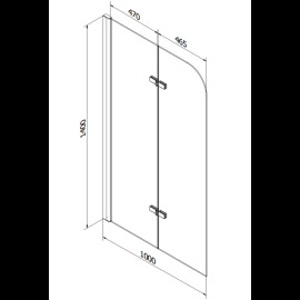 Mexen Cube vaňa 180x80cm 550518080X9010027000