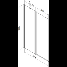 Mexen Cubik vaňa 150x70cm 550315070X9410117000