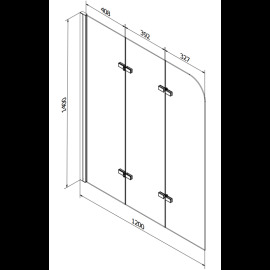 Mexen Cubik vaňa 150x70cm 550315070X9012030100