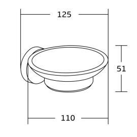 Mexen Tiber Miska na mydlo 7050539-00