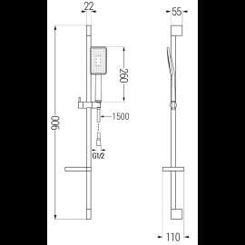 Mexen DS54 785544583-17 sprchový set