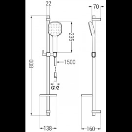 Mexen DQ33 785334581-70 sprchový set