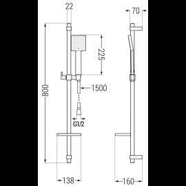 Mexen DQ45 785454581-70 sprchový set