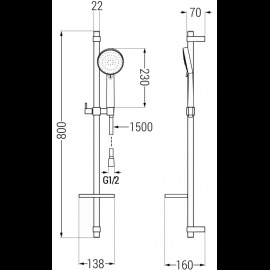 Mexen DQ75 785754581-00 sprchový set