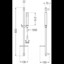 Mexen DQ77 785774581-70 sprchový set