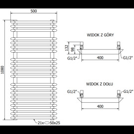 Mexen Akan radiátor 1080x500mm