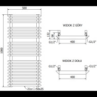 Mexen Akan radiátor 1080x500mm - cena, srovnání