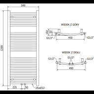Mexen Ares radiátor 1200x500mm - cena, srovnání