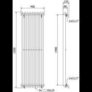 Mexen Atlanta radiátor 1500x460mm - cena, srovnání