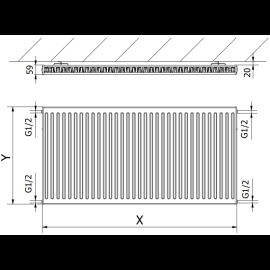 Mexen C11 radiátor 500x1000mm