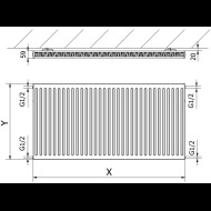 Mexen C11 radiátor 500x1000mm - cena, srovnání