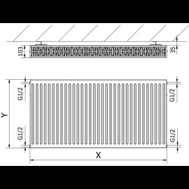 Mexen C22 radiátor 300x2000mm