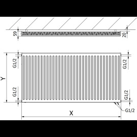 Mexen CV11 radiátor 500x1200mm